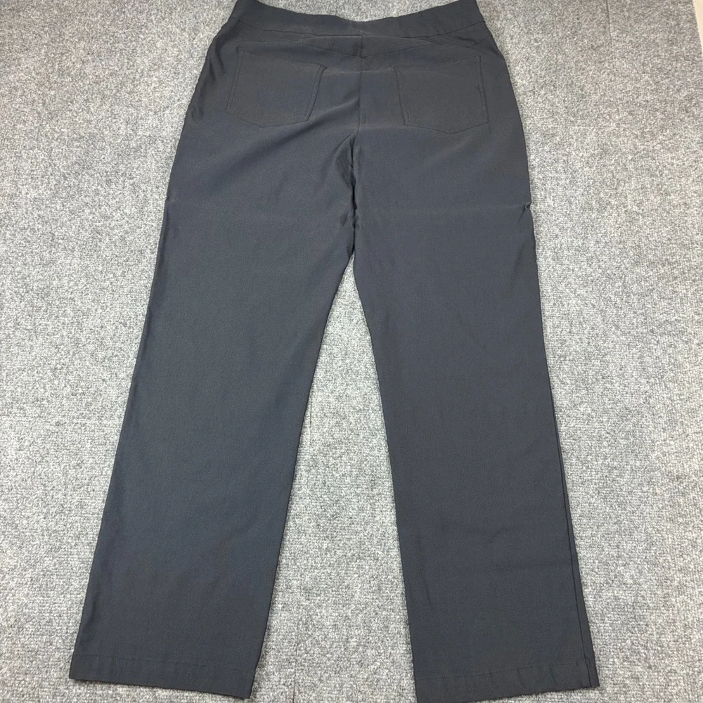 Drapers & Damons Women Large 34x30 Black Straight Leg Stretch Pull On Dress Pant